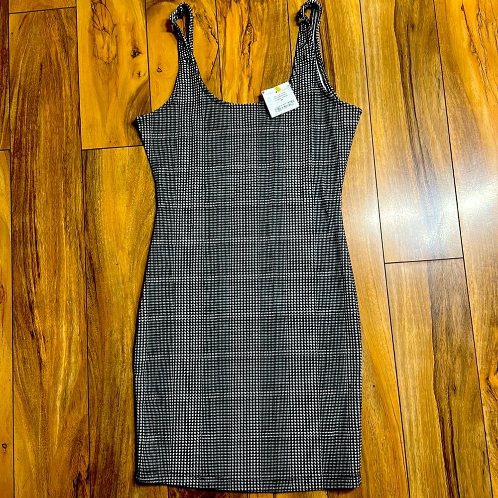 Houndstooth Printed Dress